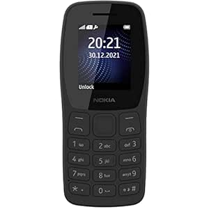 Nokia 105 Classic | Single SIM Keypad Phone with Built-in UPI Payments, Long-Lasting Battery, Wireless FM Radio, Without Charger | Charcoal